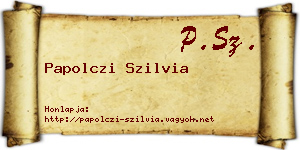 Papolczi Szilvia névjegykártya